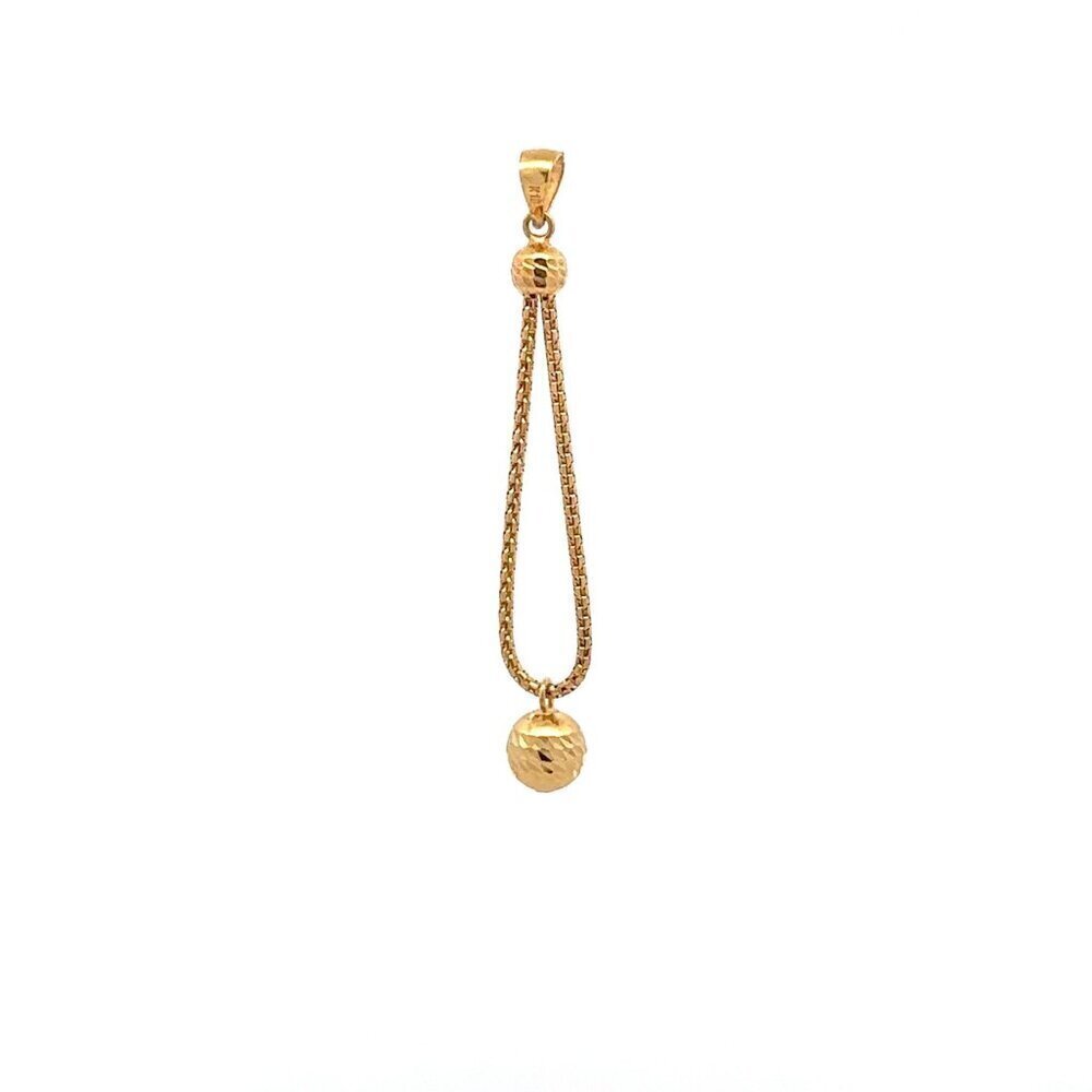18K Gold Pendant Charm Ball 0.92 grams - Picture 7 of 10